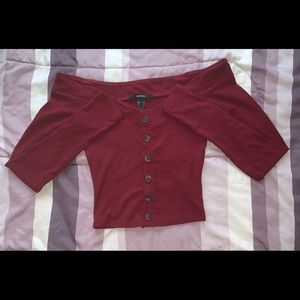 🌸2/$25🌸 Forever 21 Burgundy Crop Top ❤️